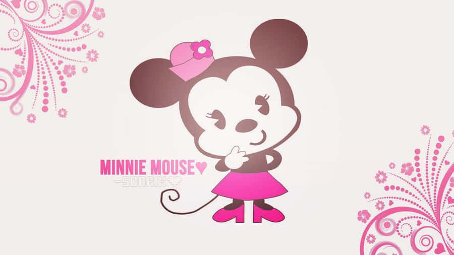 Minnie Mouse Roze Achtergrond