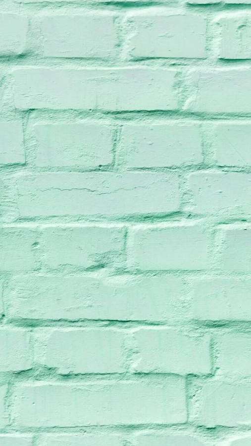 Mint green painted brick wall texture — Mint Green iPhone Wallpaper