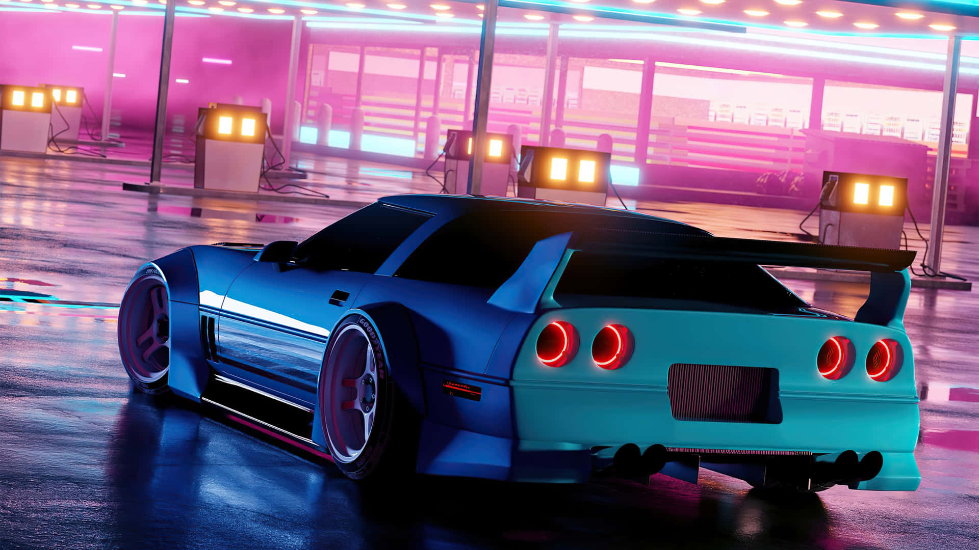 Mobil Neon Keren Wallpaper