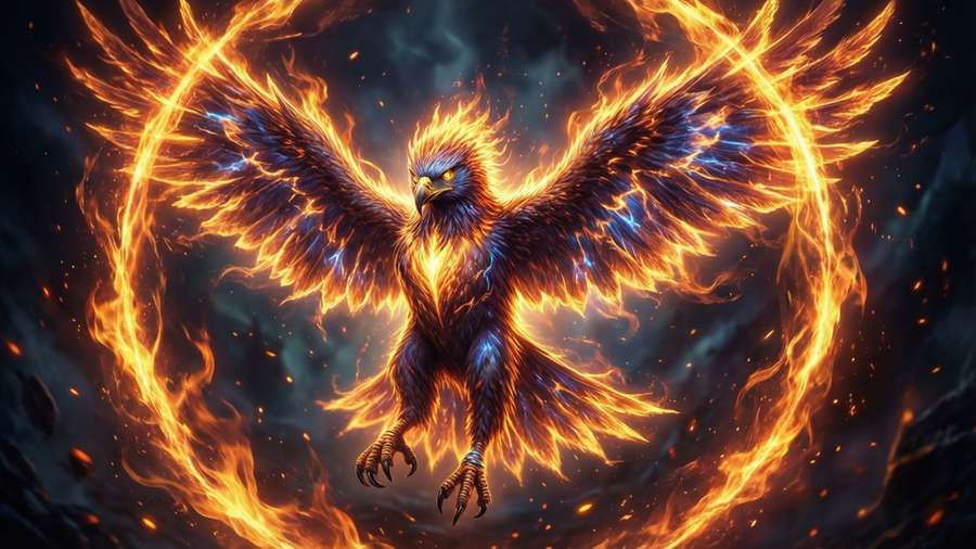 Moltres emanates a fiery aura. — Moltres Picture