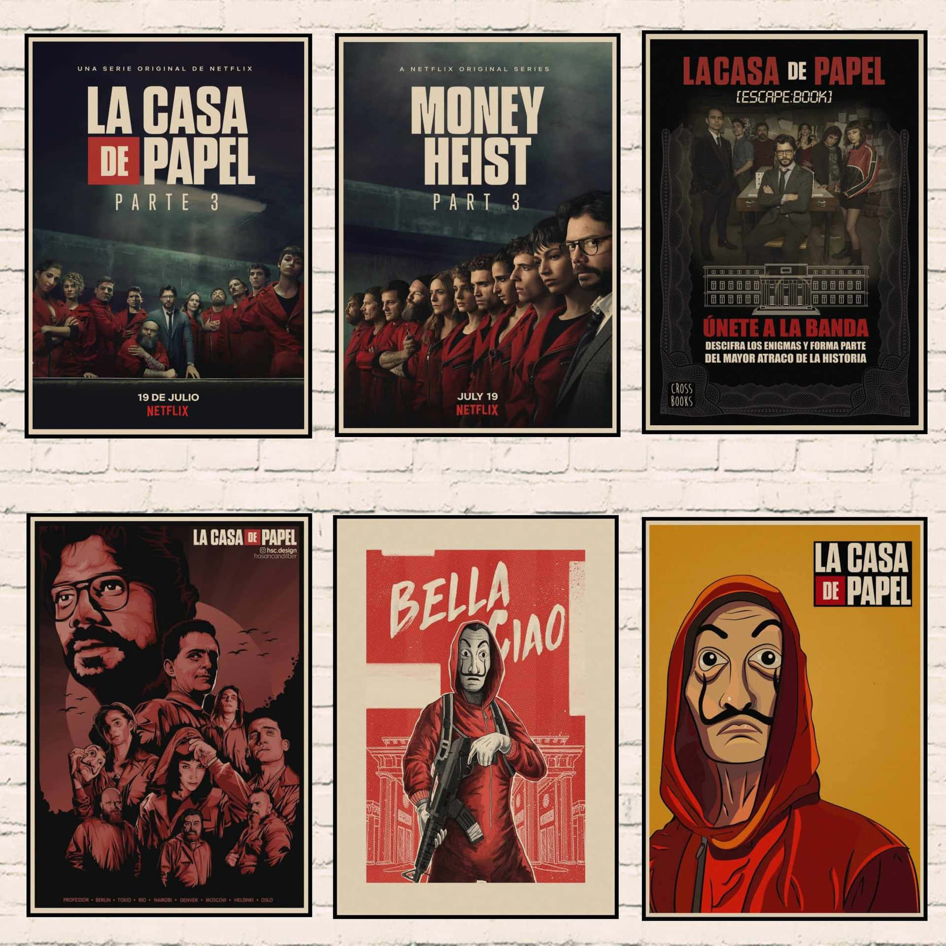 Money Heist Poster Achtergrond