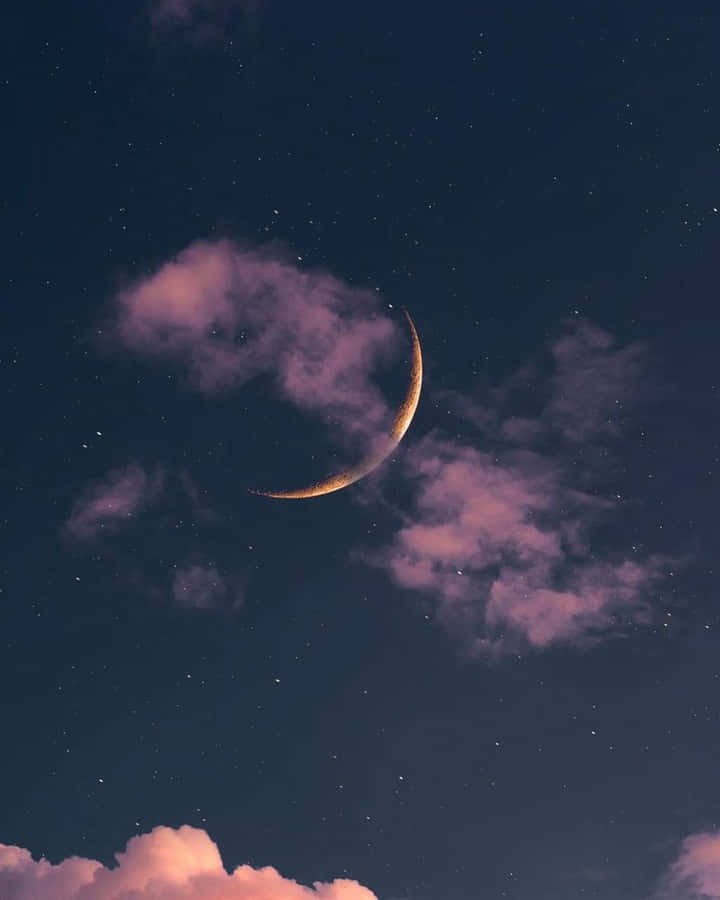 Moon And Stars Telefon Wallpaper
