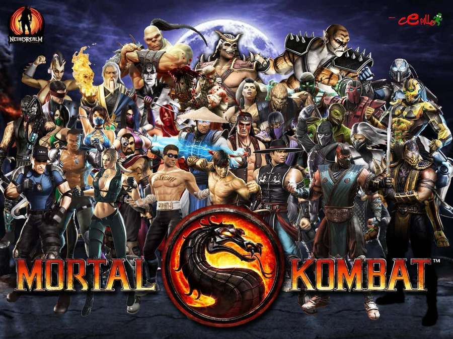 Mortal Kombat video game characters posing for a promotional image. — Mortal Kombat Background