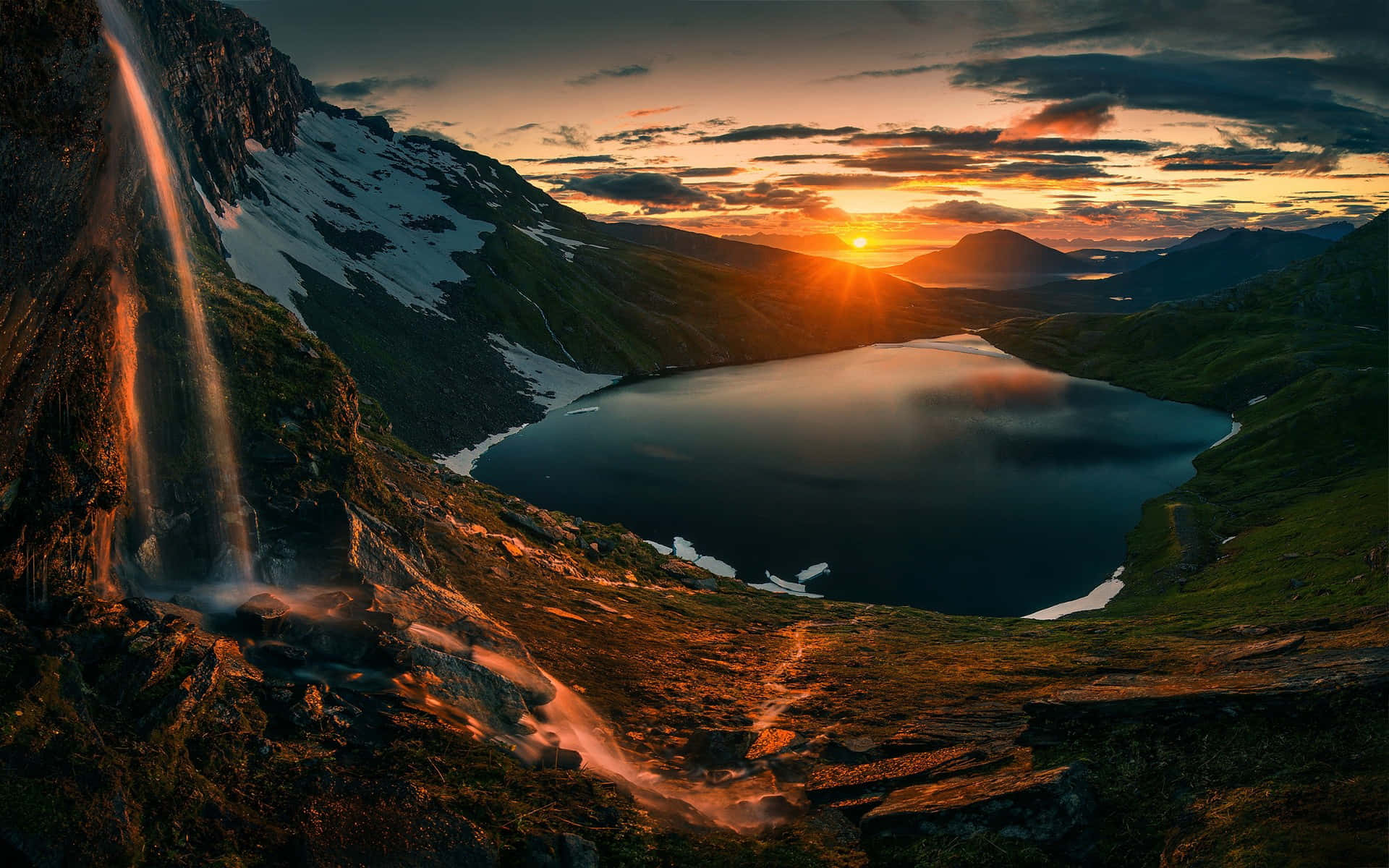 Beautiful Mountain Sunset HD wallpaper  Pxfuel