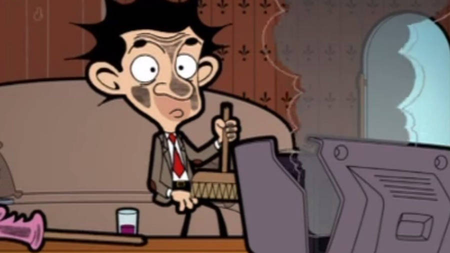 Mr Bean Cartoon Background Wallpaper