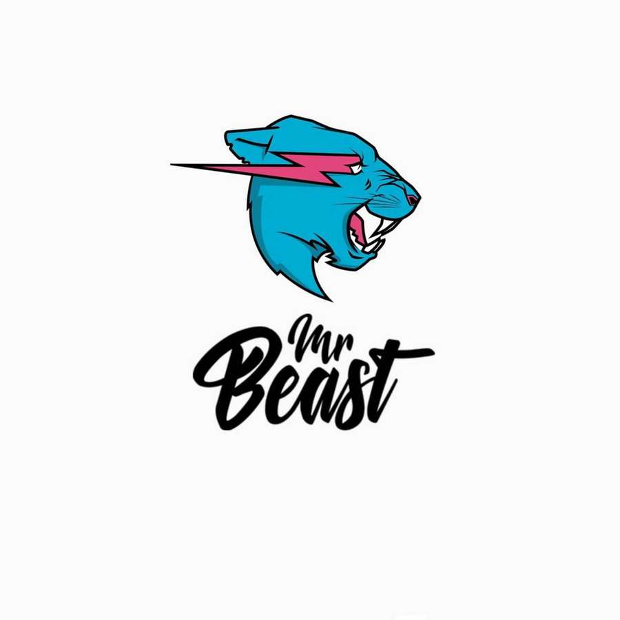 Logotipo de pantera azul con rayo rosa y texto Mr Beast. — Mr Beast Fondos de pantalla