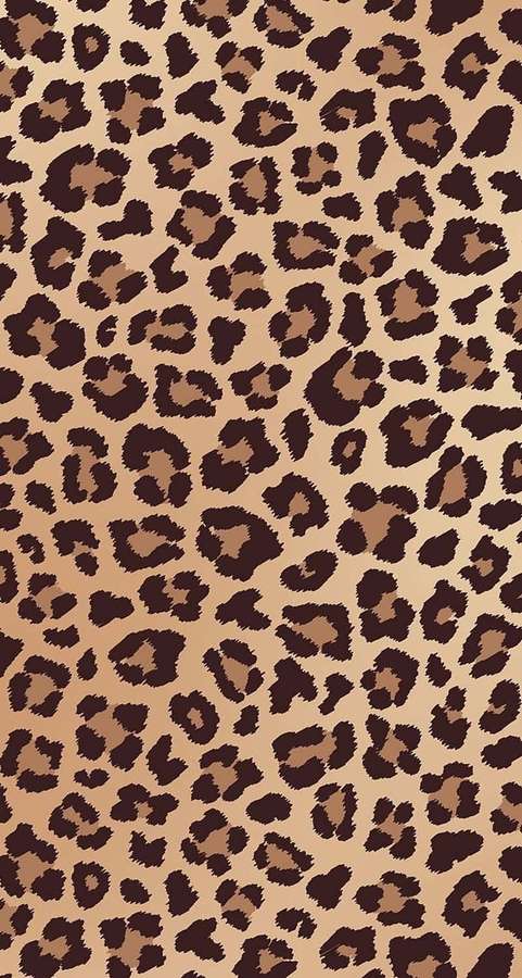 Leopardenmuster mit dunkelbraunen Flecken auf hellbraunem Hintergrund. — Muster Wallpaper