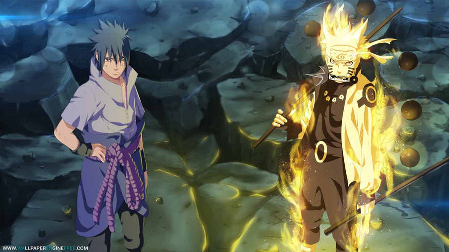Naruto Gegen Sasuke Wallpaper