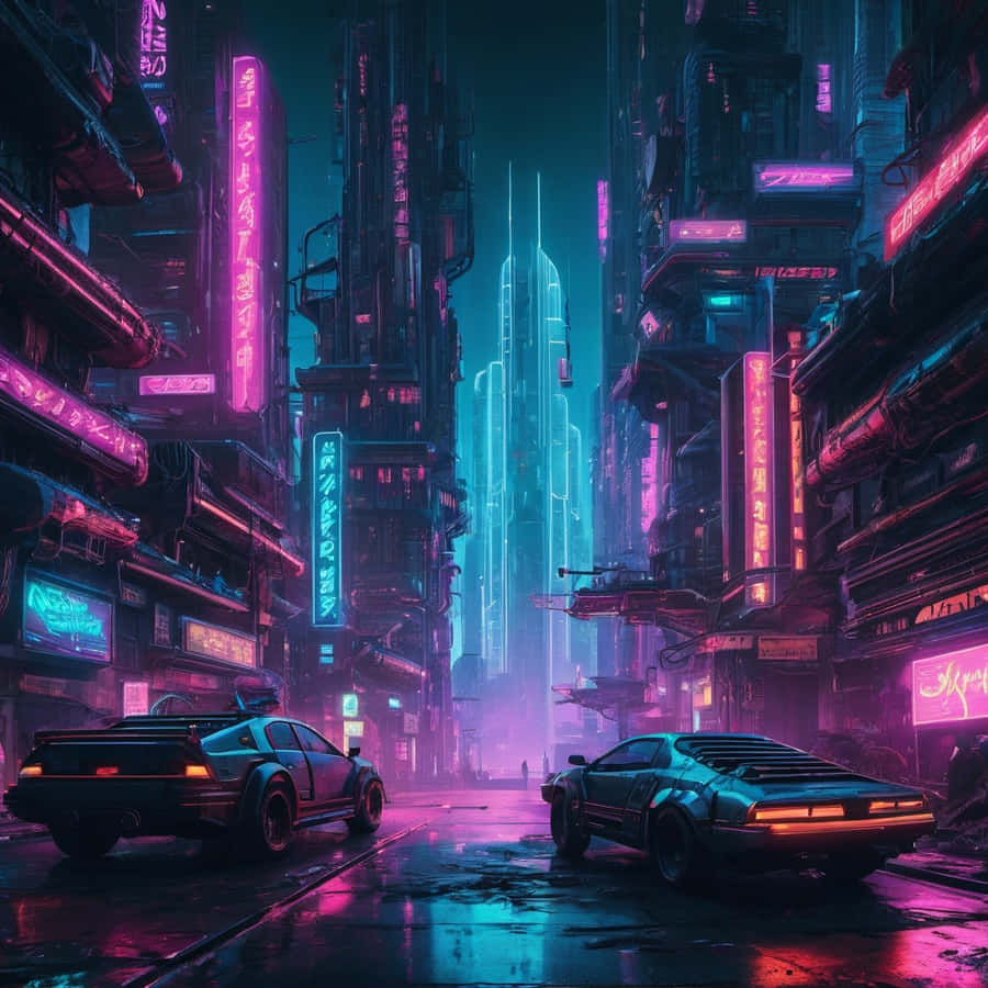 Neon Cyberpunk Wallpaper