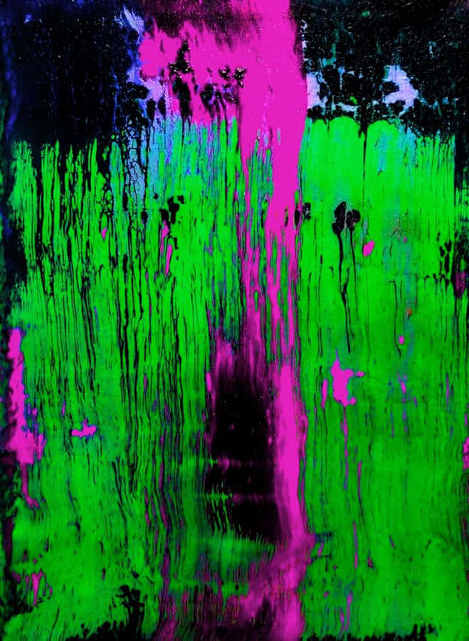 Neon Hijau Dan Ungu Wallpaper