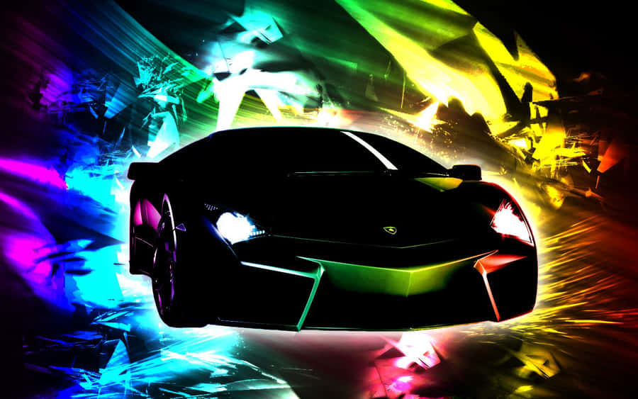 Neon Lamborghini Hintergrund