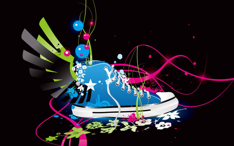 Neon Schoenen Achtergrond