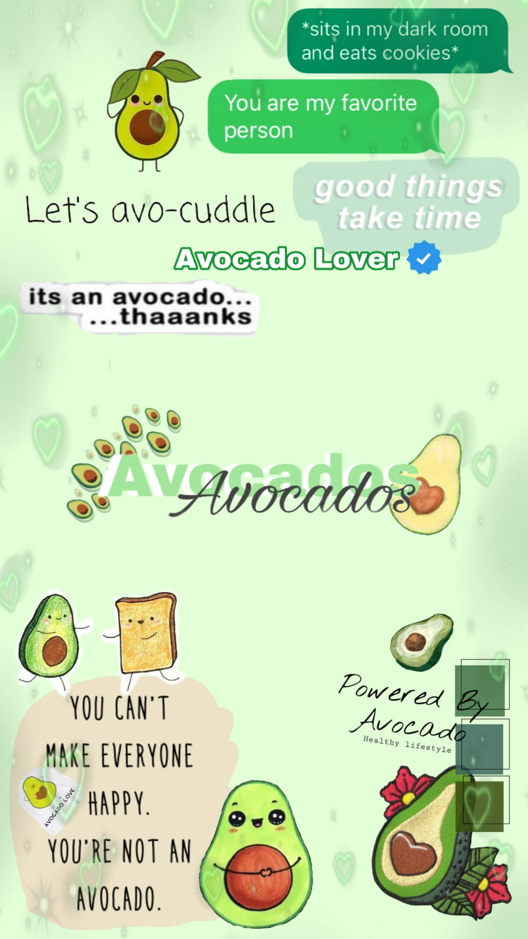 Netter Avocado Hintergrund