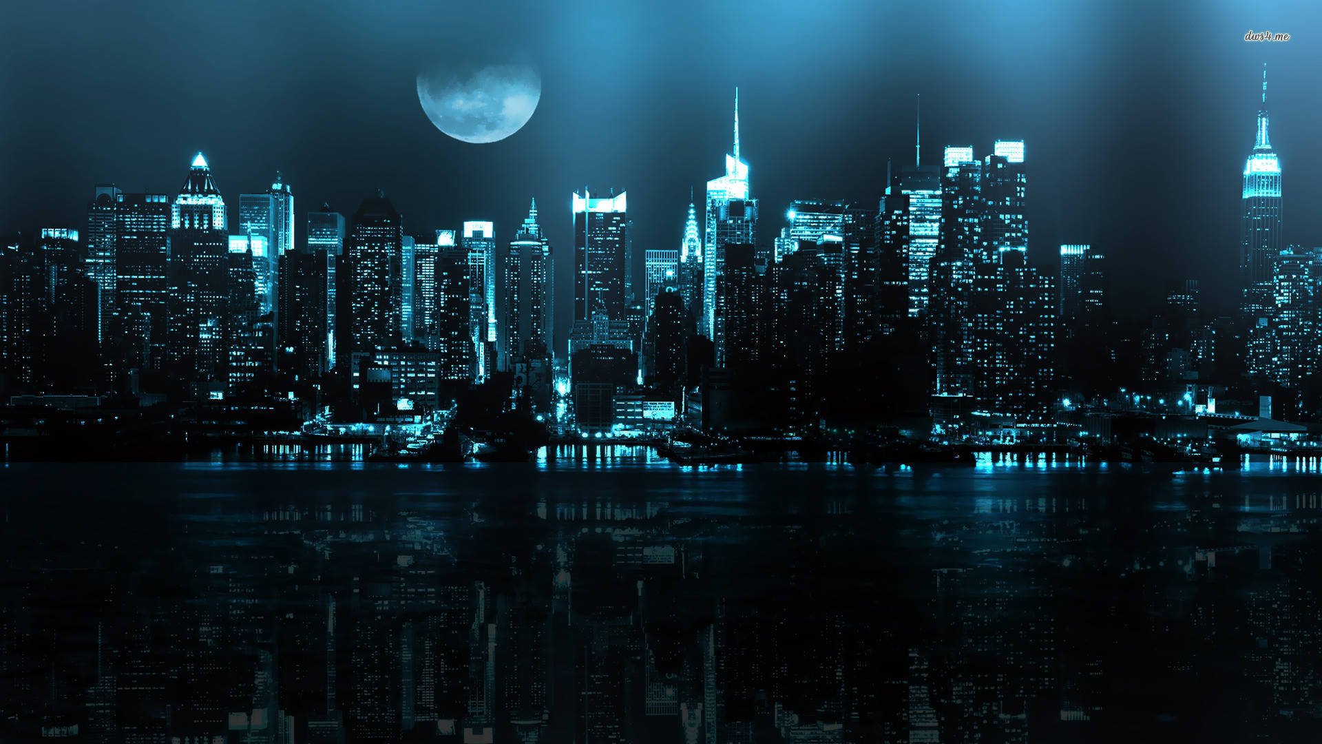 New York City Night Background Wallpaper