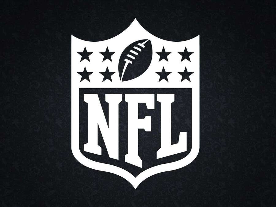 NFL logo with football and stars on dark background — NFL Background