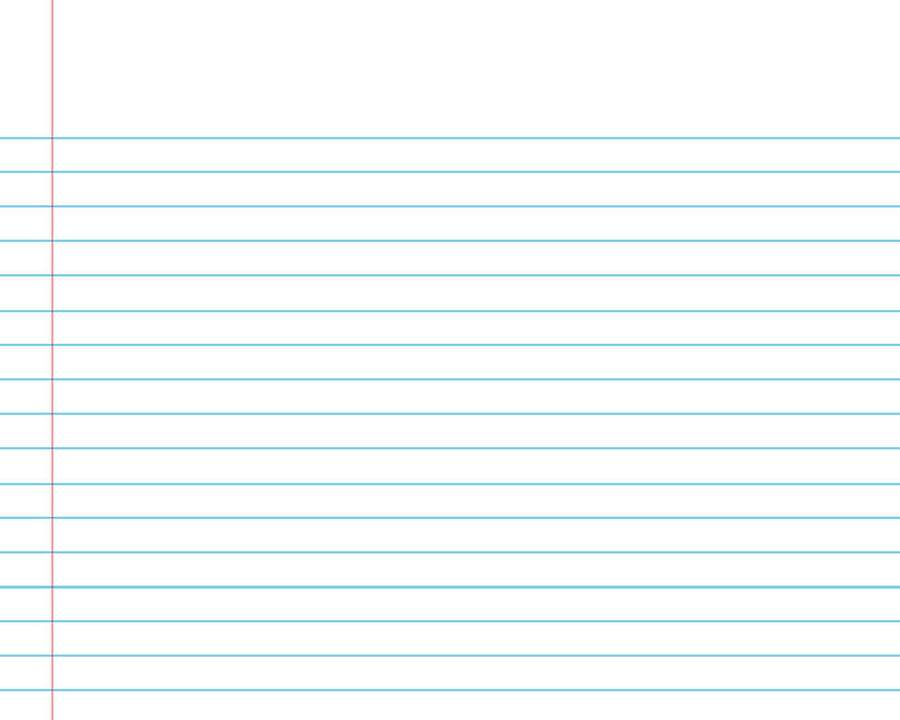 Blank lined notebook paper with blue lines and red margin — Notebook Paper Background