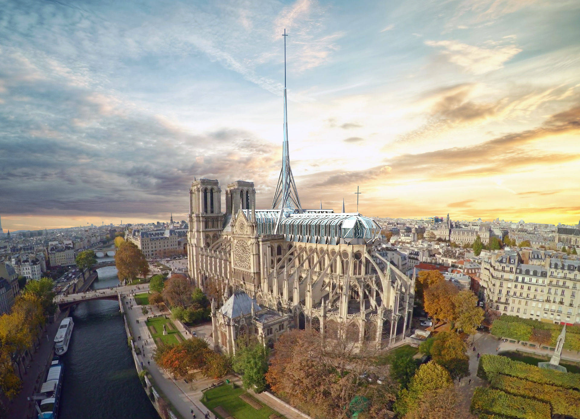 Notre Dame Background Wallpaper