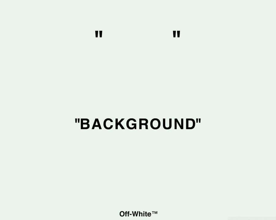 Bold black text on off-white background with quotation marks and Off-White trademark. — Off White iPad Wallpaper