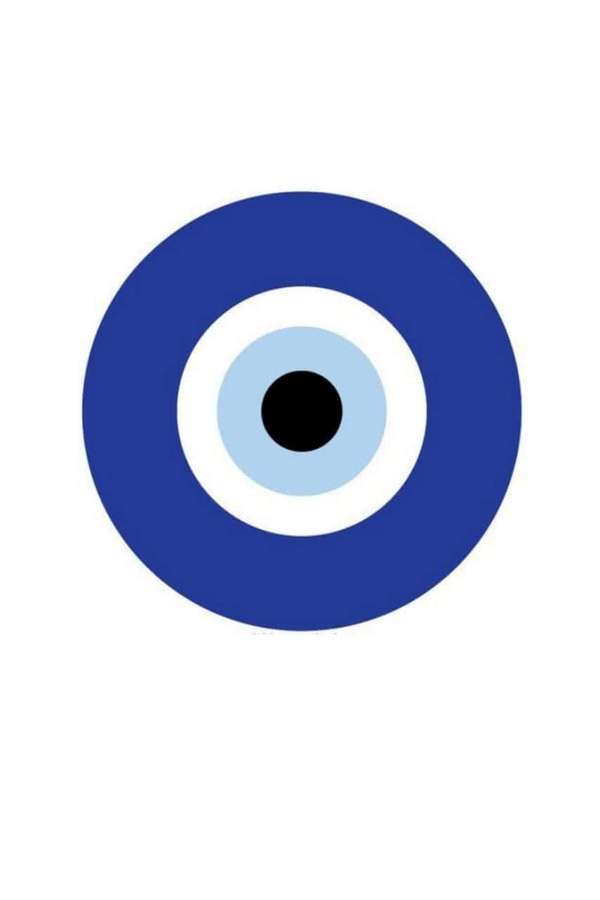 Símbolo de ojo del mal azul y blanco para protección — Ojo Fondos de pantalla