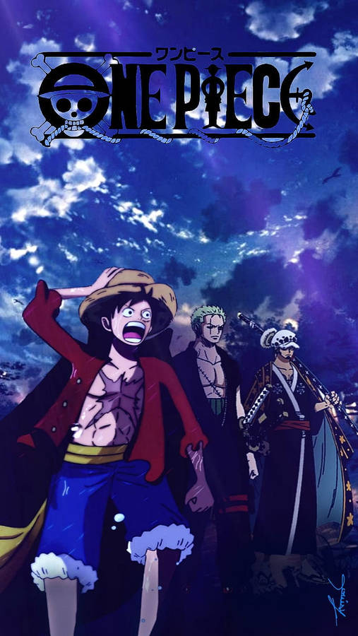 One Piece Blå Wallpaper