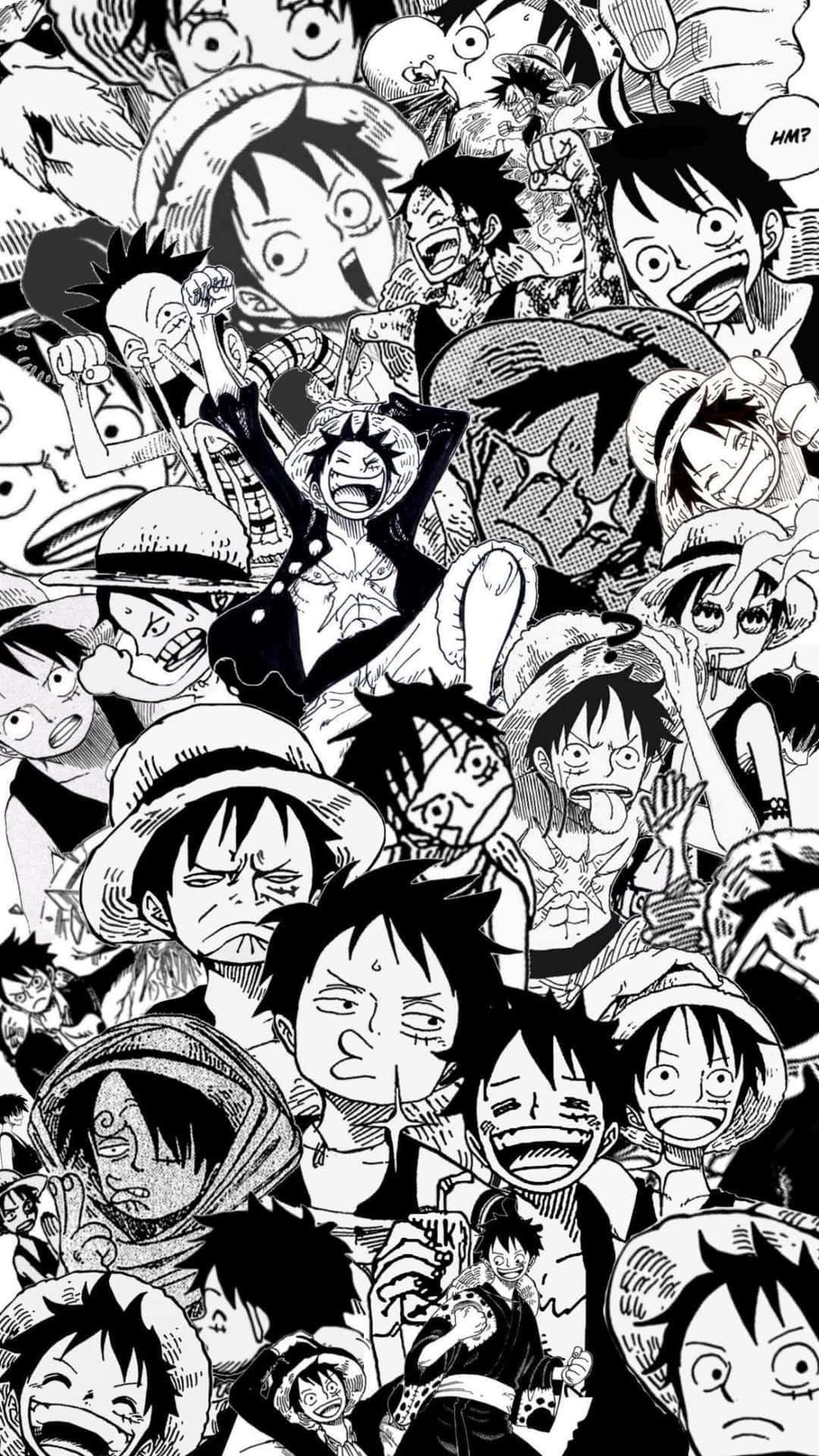 One Piece Hitam Dan Putih Wallpaper