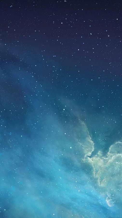 Starry night sky with glowing blue nebulae and cosmic clouds. — Original iPhone 4 Wallpaper