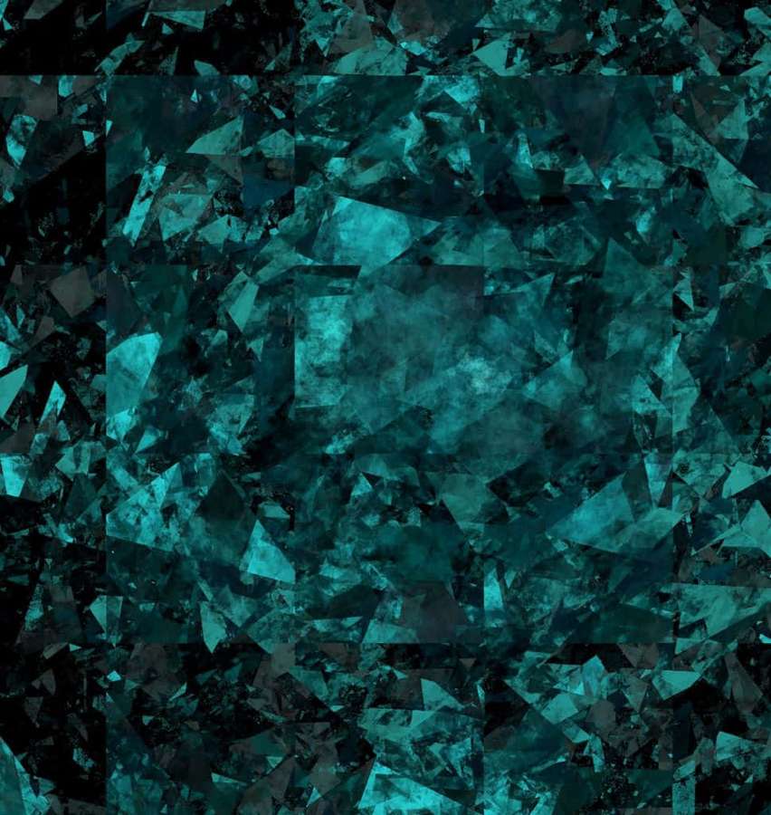 Fragmentos de vidrio turquesa fracturados en un patrón abstracto oscuro. — Oscuro Teal Fondos de pantalla