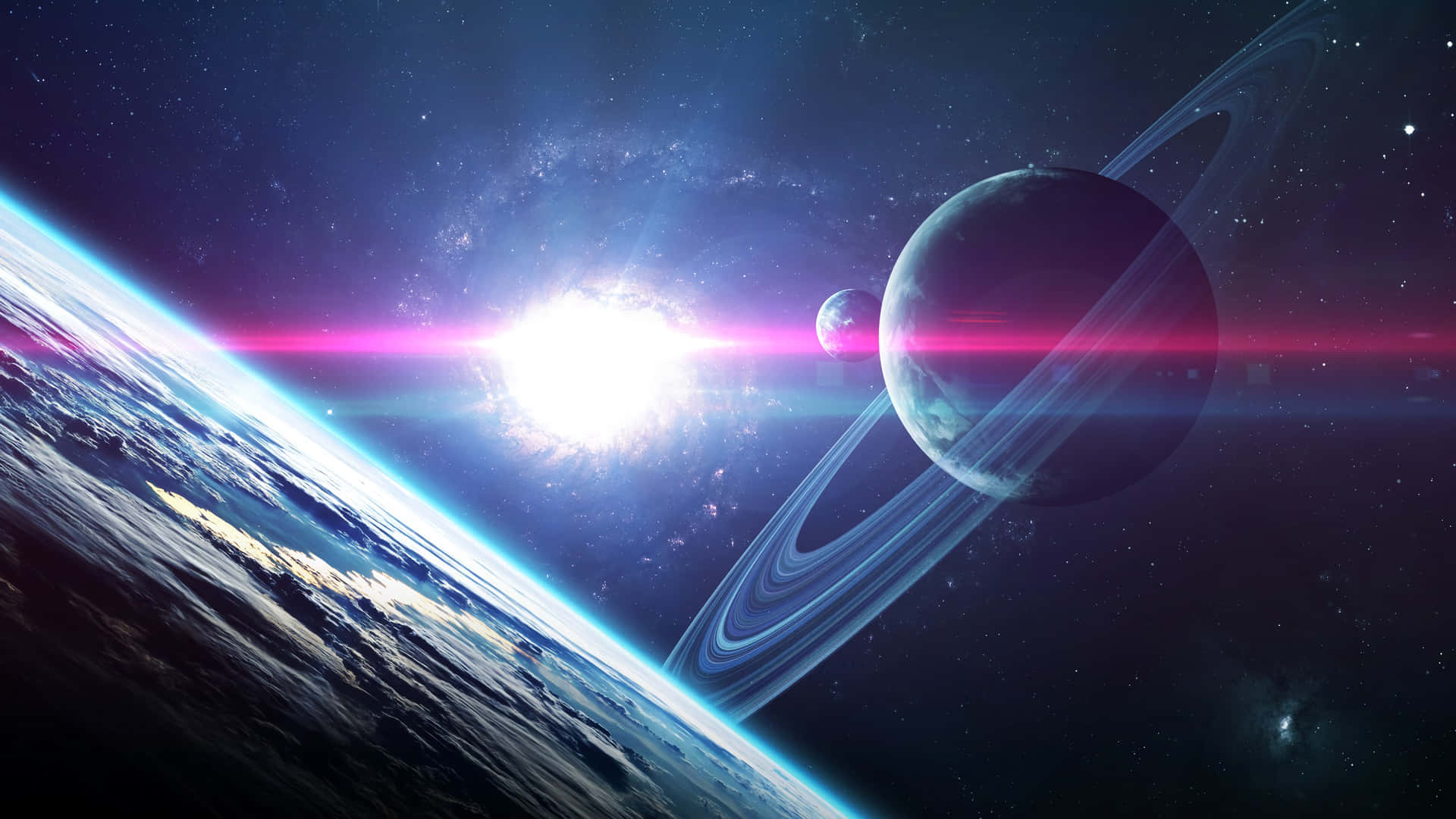 Outer Space Red 4k Taustakuva