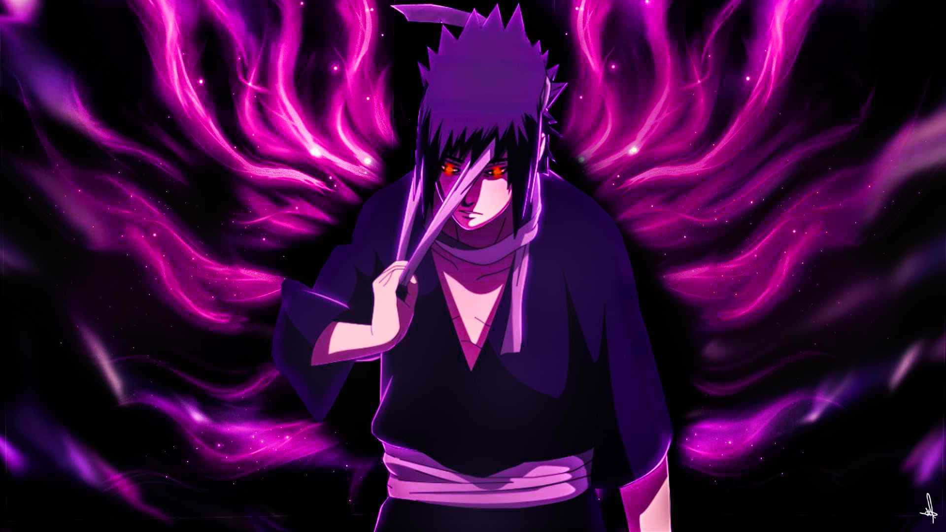 Paarse Sasuke Achtergrond