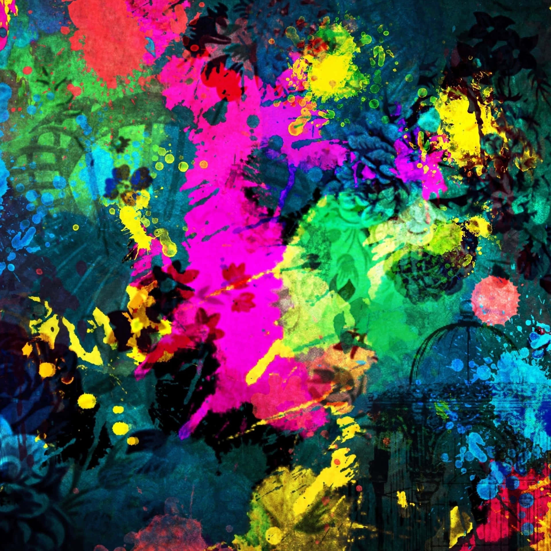 Colorful Paint Splatter iPhone Wallpapers Free Download