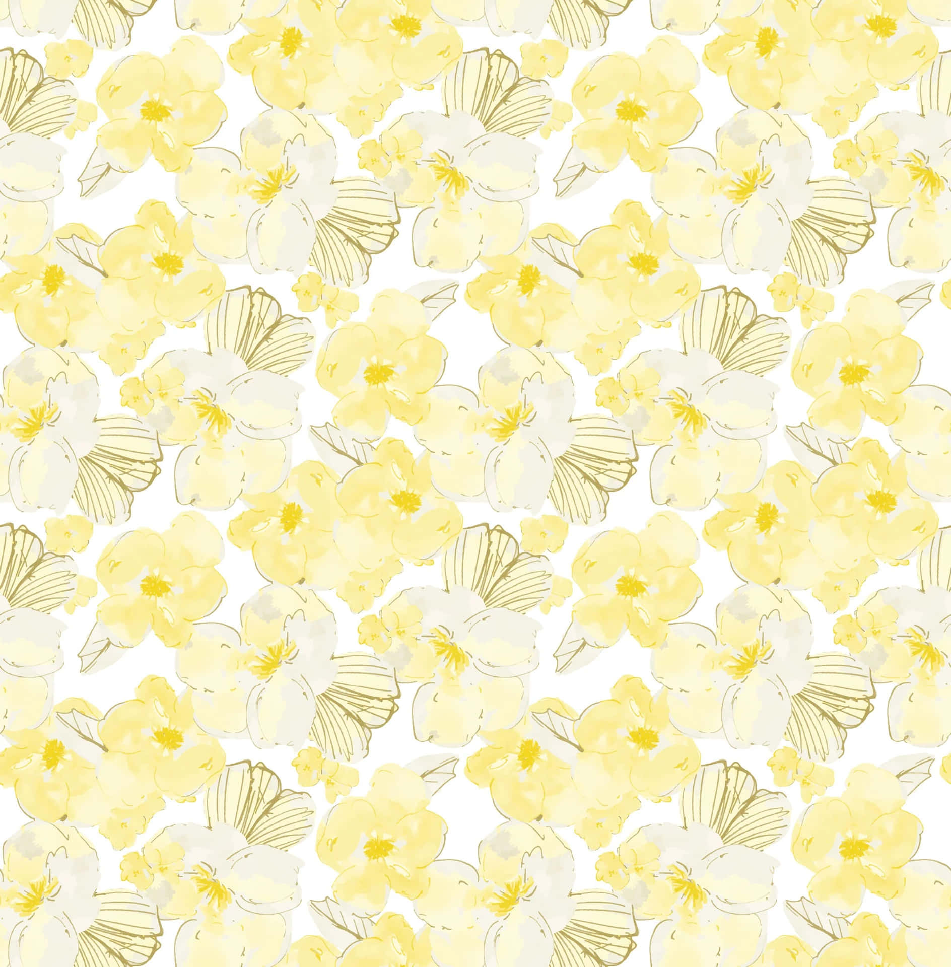Pale Yellow Background Wallpaper