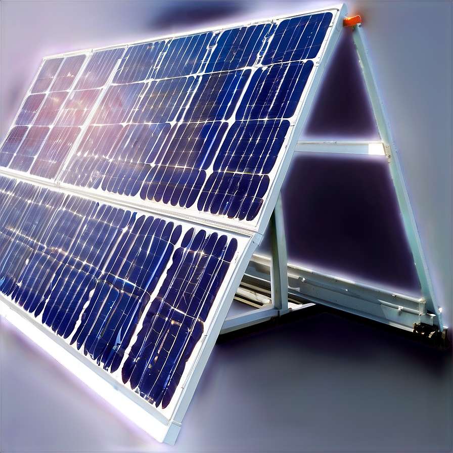 Two solar panels angled to catch sunlight with glowing edges. — Panel PNG