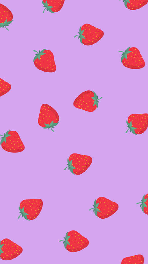 Pastel Cute Strawberry Wallpaper