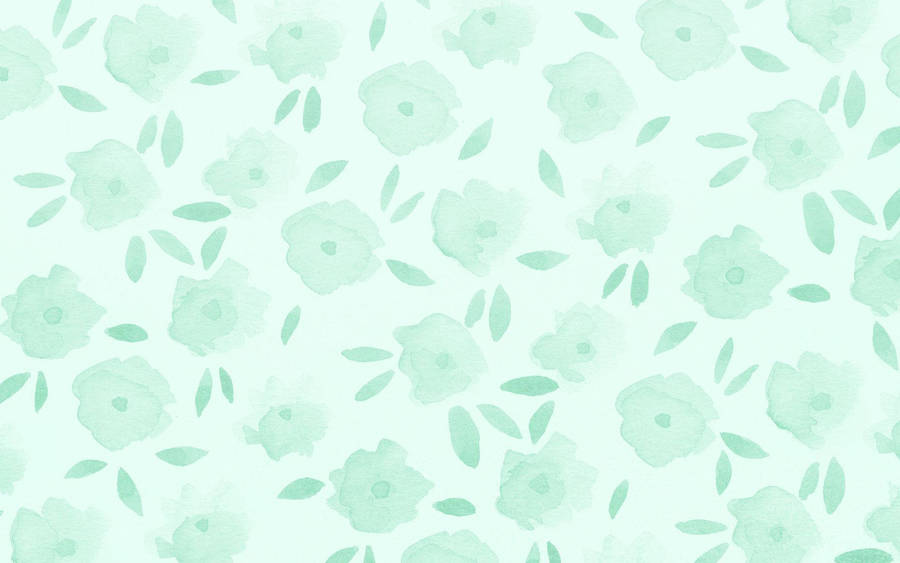 Pastel Grøn Æstetisk Bærbar Computer Wallpaper