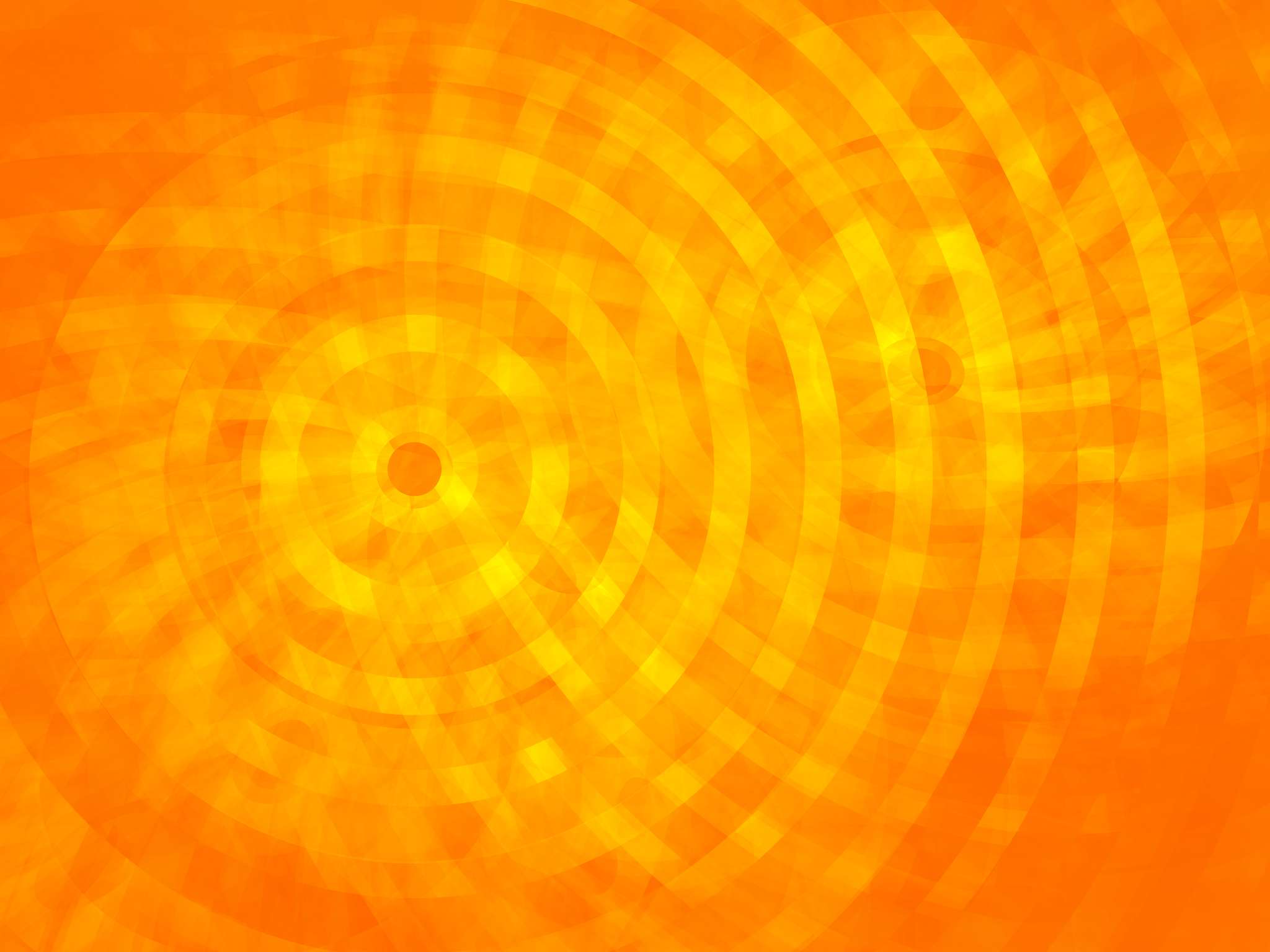 Radiating concentric rings in warm orange and yellow tones create a dynamic abstract design. — Pastel Orange Background