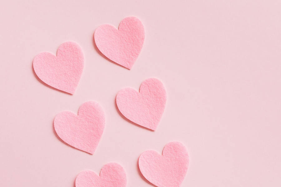 Pastel Pink Heart Background Wallpaper