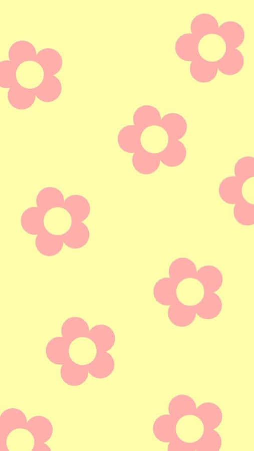 Pastellrosa Und Gelb Wallpaper
