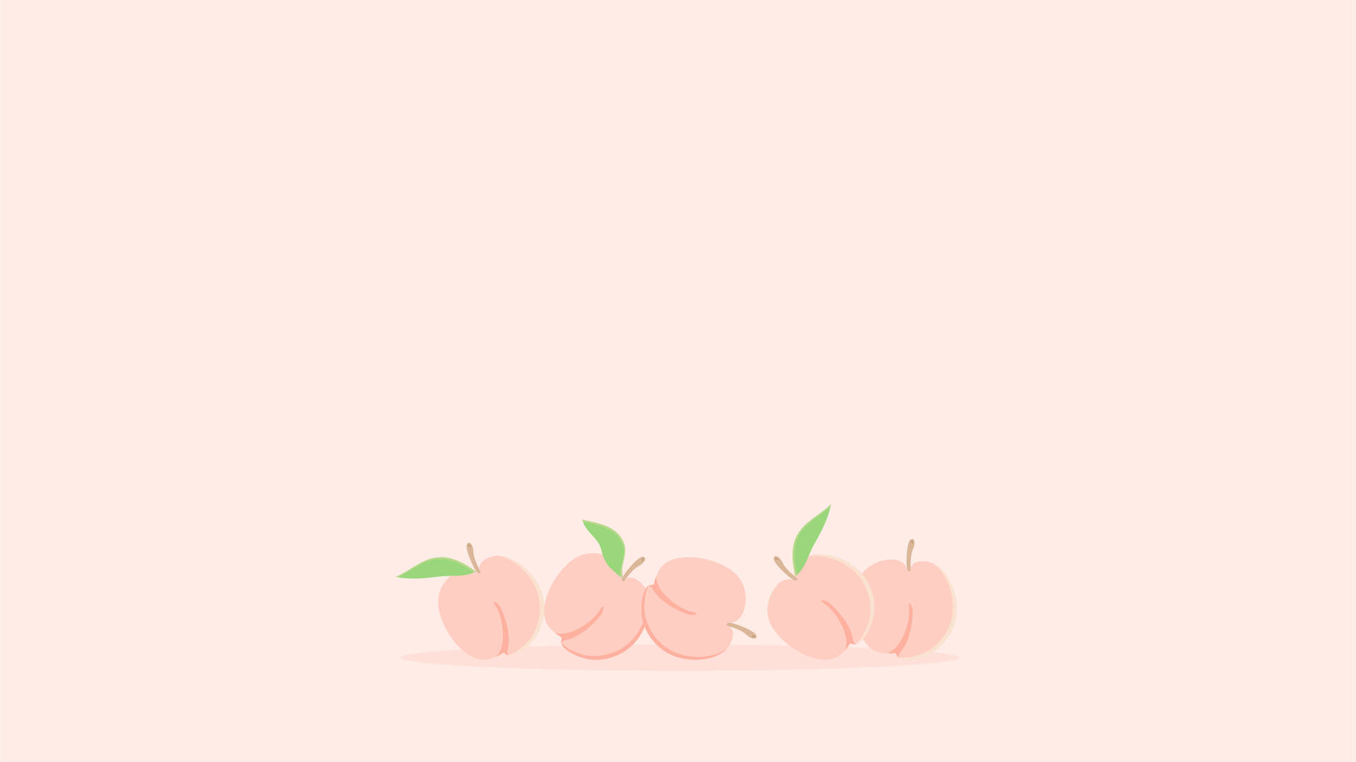 Peach Æstetisk Bærbar Computer Wallpaper