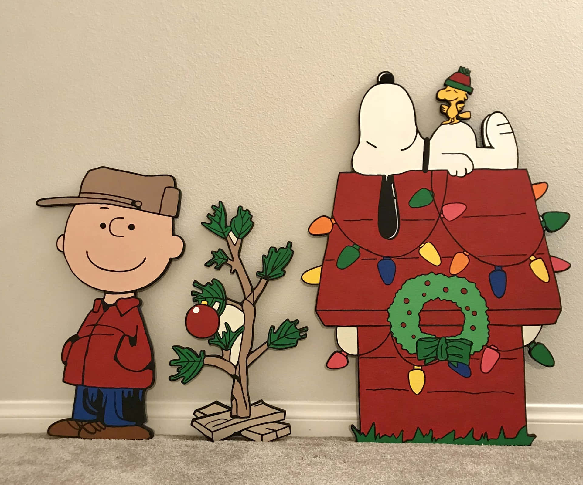 Peanuts Christmas Background Wallpaper