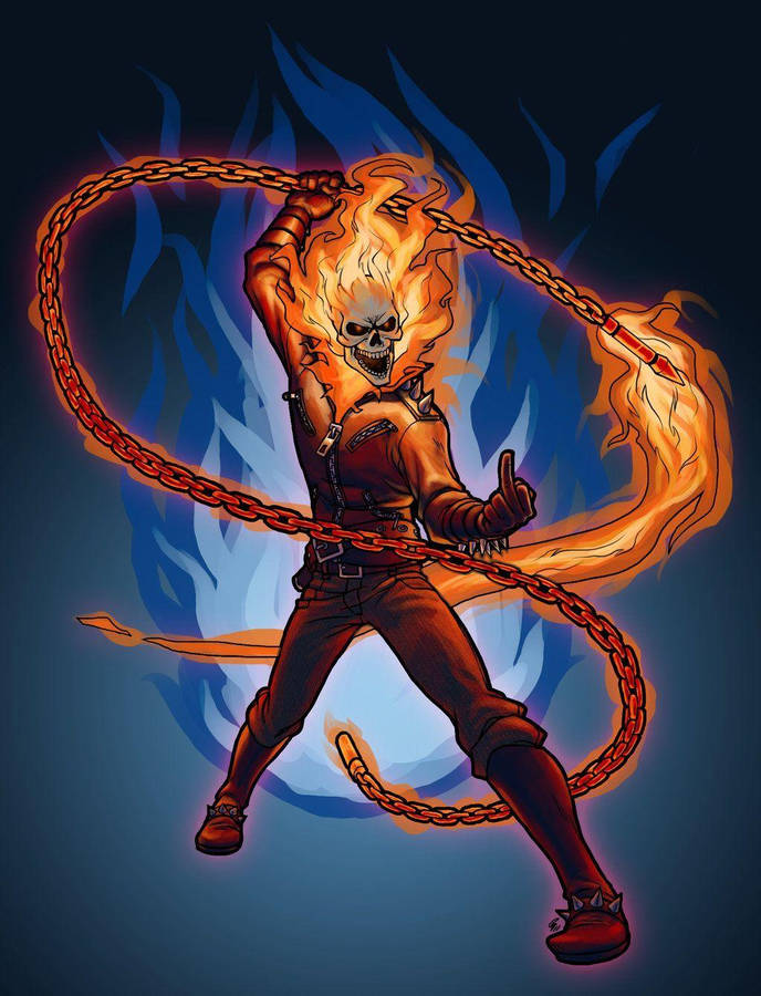 Pengendara Hantu Biru Wallpaper