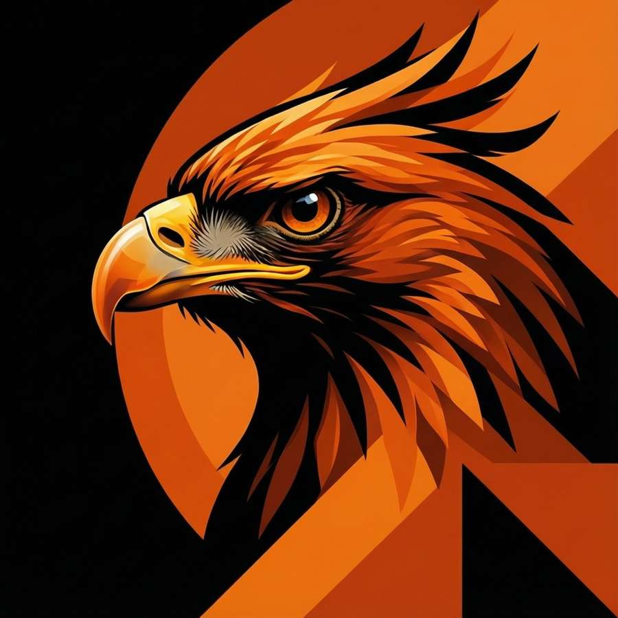 Minimalist geometric wallpaper of Phoenix. — Phoenix Valorant Wallpaper