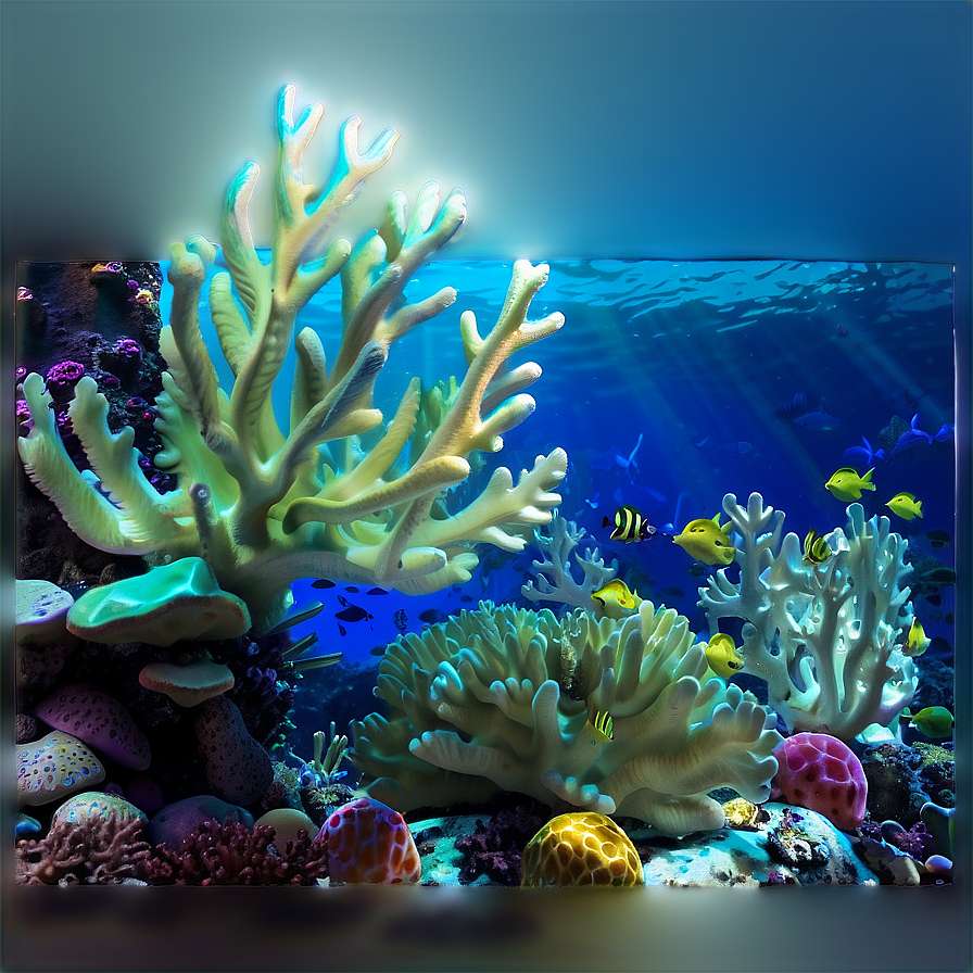 Breathtaking coral reef with tropical fish swimming in clear blue water. — Picture