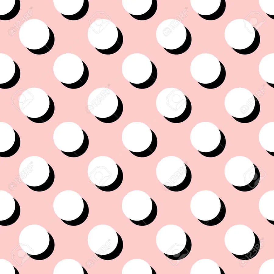 Pink And White Polka Dot Wallpaper