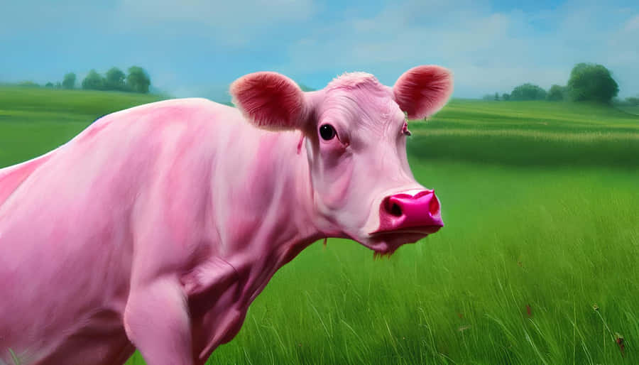 Pink Cow Wallpaper