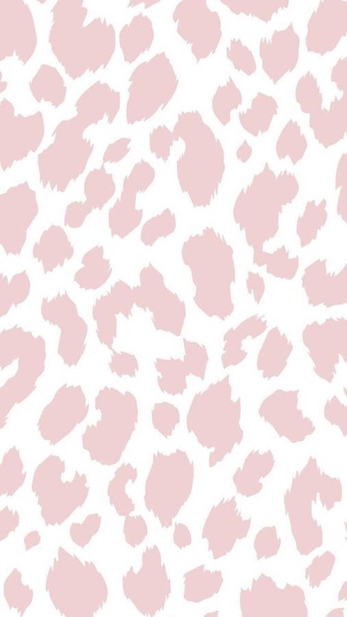 Pink Cow Print Background Wallpaper