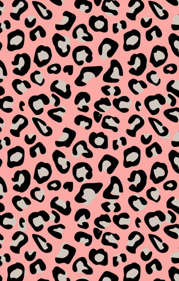 Pink Leopard Print Background Wallpaper