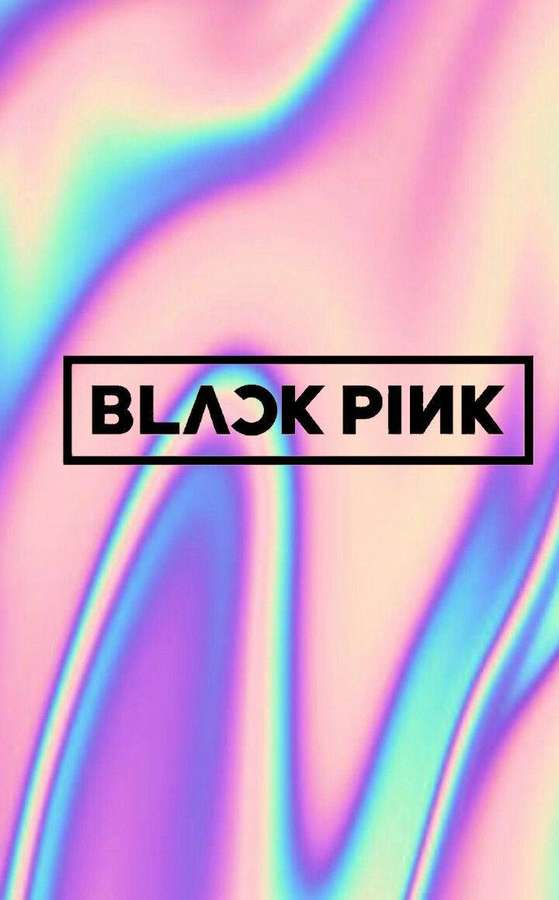 Black Pink Logo auf farbenfrohem irisierendem Hintergrund — Pink Marble Bilder