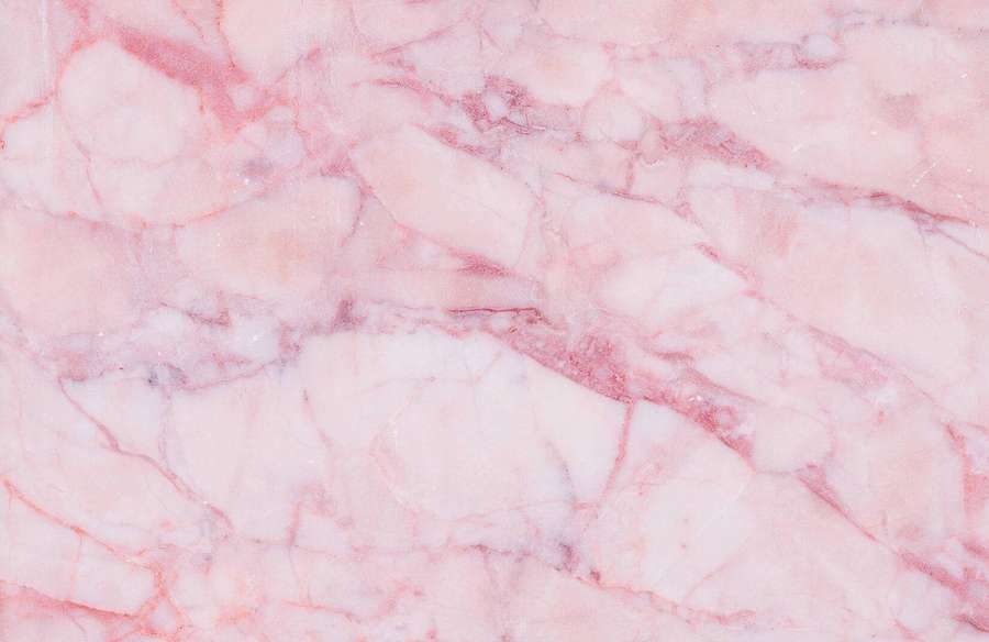 Pink and white marble surface with flowing natural veining patterns. — Pink Marble Wallpaper