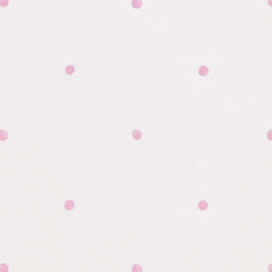Pink Og Hvid Polka Dot Wallpaper