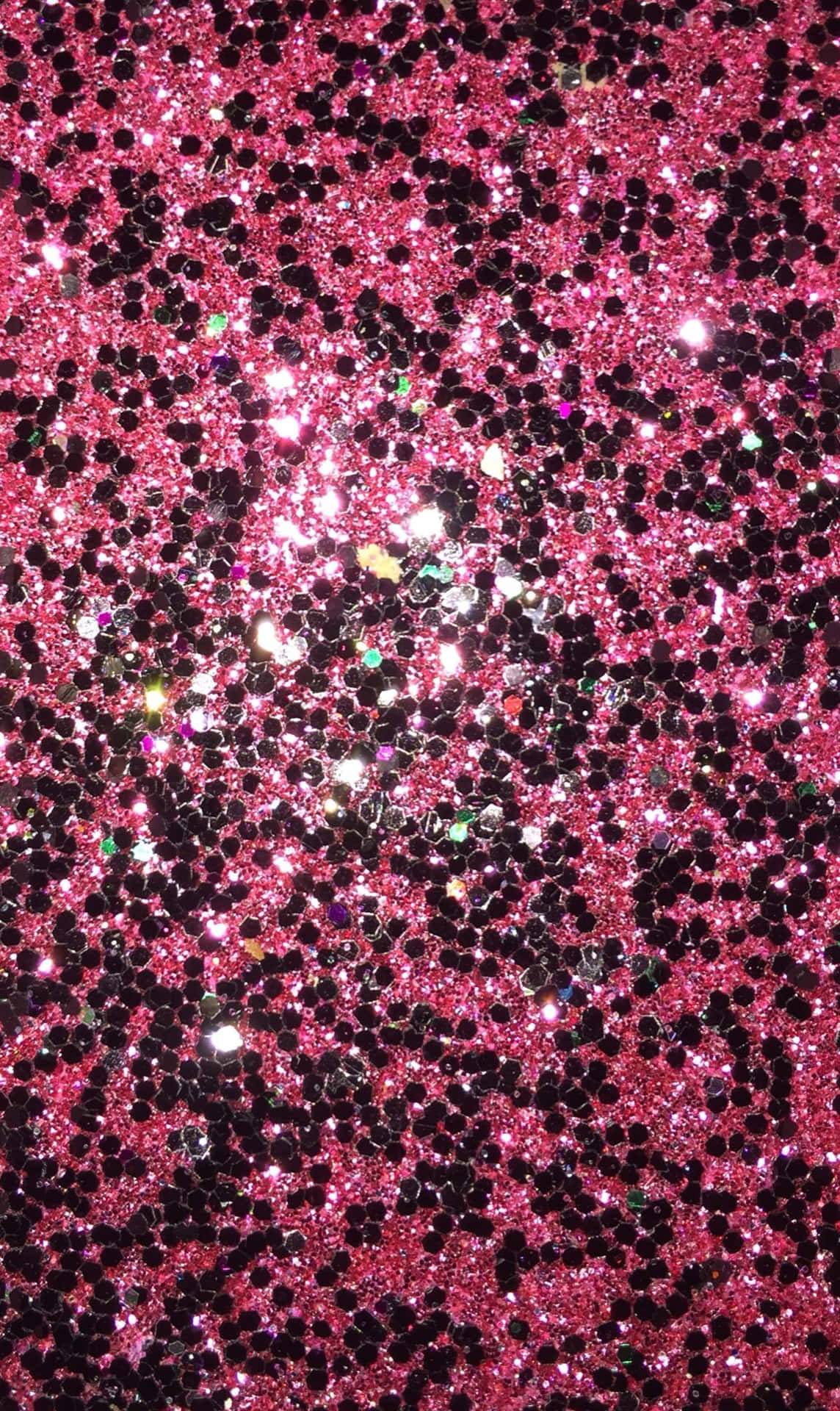 Pink Og Sort Glitter Wallpaper